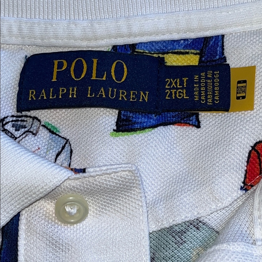 2XLT Polo Ralph Lauren Printed Shirt Cotton Bright Multicolor Mens 2XL Tall $168 - Picture 4 of 12